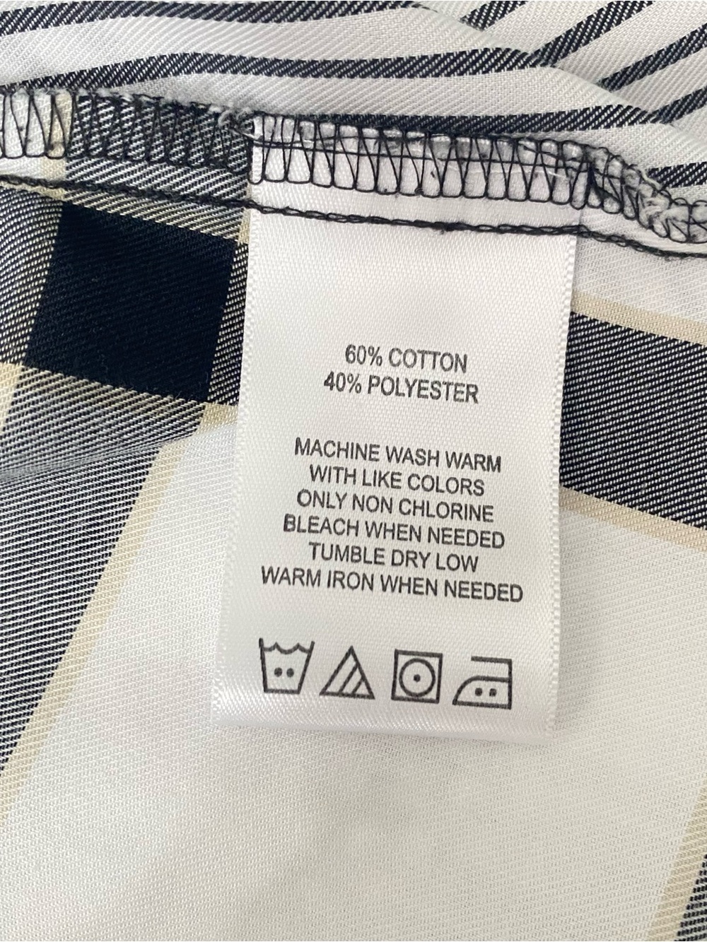 Foxcroft Black & White Mixed-Pattern Button Down Shirt - Picture 8 of 9